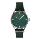 ELLE ELL21044 Laddies Green Silver Dial Green Leather Strap